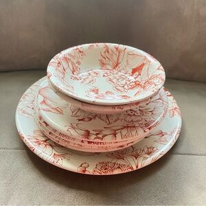 Ceramicheitalia Sepia Fruit and Floral Dinnerware